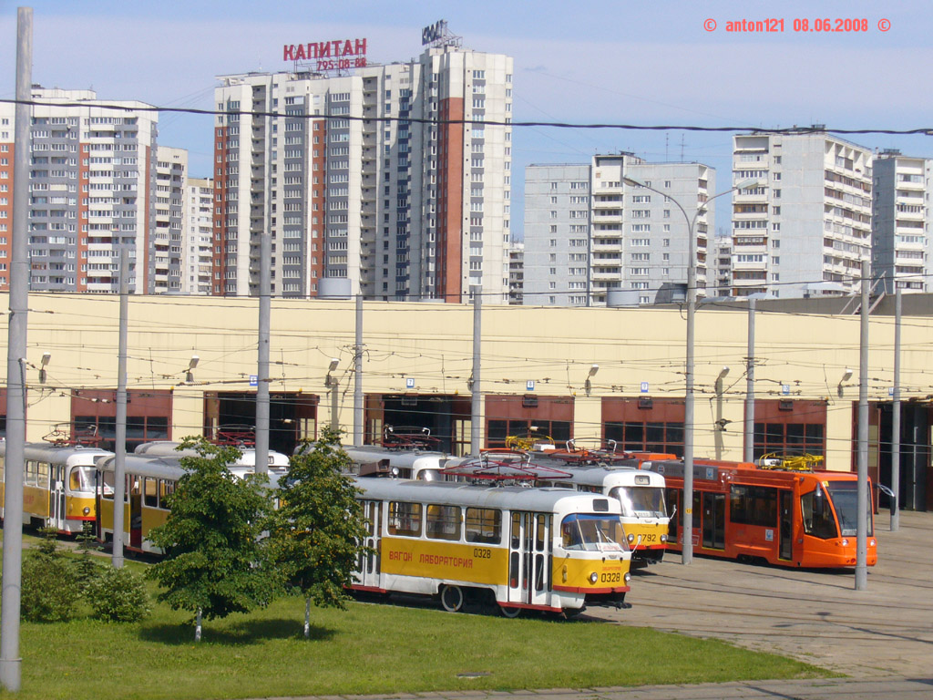 Москва, Tatra T3SU № 0328; Москва — Трамвайные депо: [3] Краснопресненское. Новая территория в Строгино