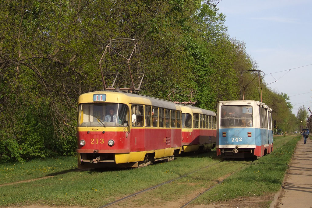 Тверь, Tatra T3SU № 213; Тверь, 71-605А № 242