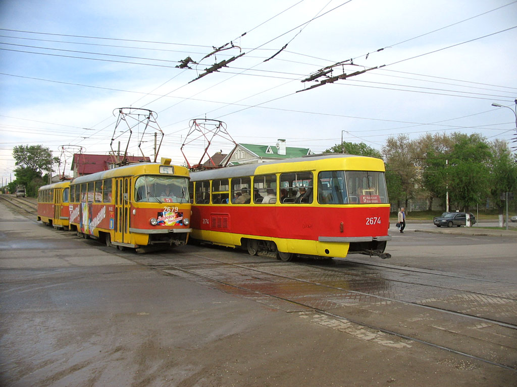 Волгоград, Tatra T3SU (двухдверная) № 2679; Волгоград, Tatra T3SU (двухдверная) № 2674