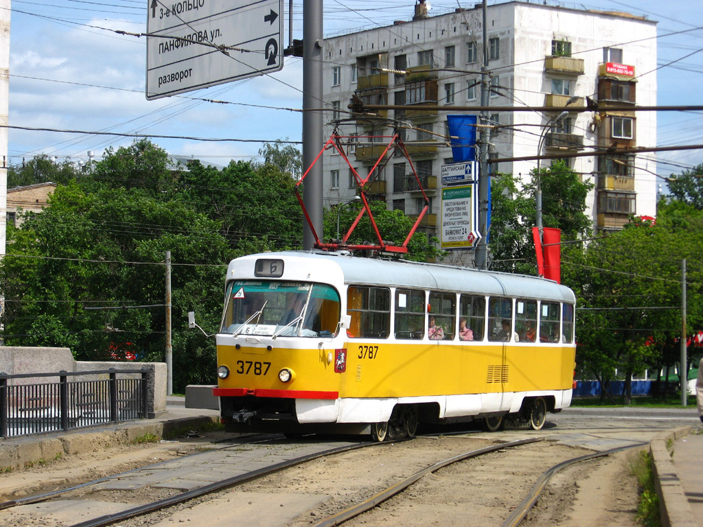 Москва, Tatra T3SU № 3787