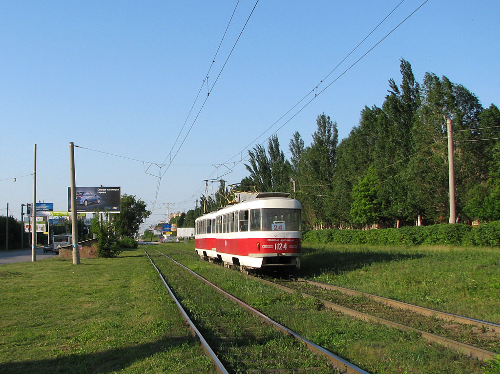 Самара, Tatra T3SU (двухдверная) № 1124