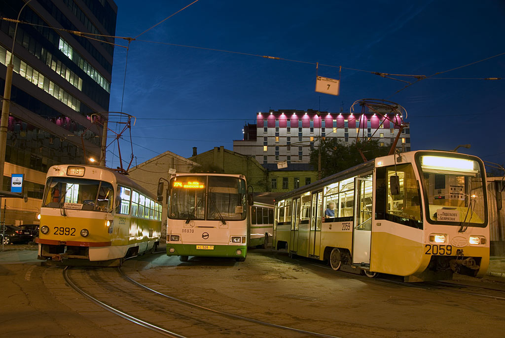 Maskava, Tatra T3SU № 2992; Maskava, 71-619K № 2059; Maskava — Clousure of tramway line on Lesnaya street