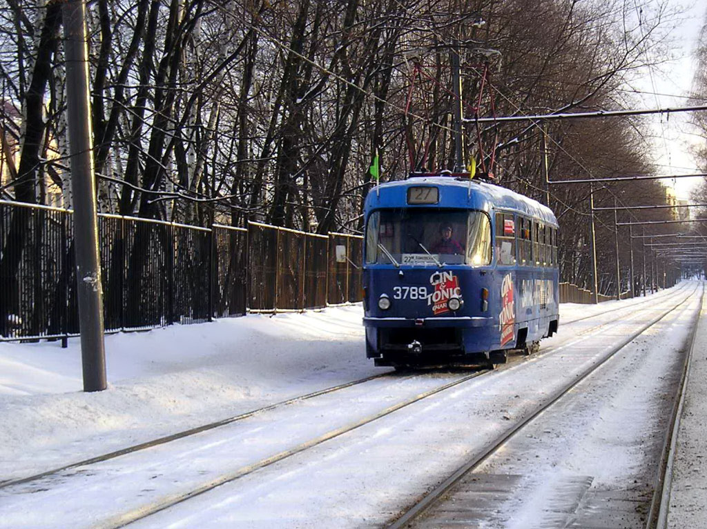 Moscow, Tatra T3SU № 3789