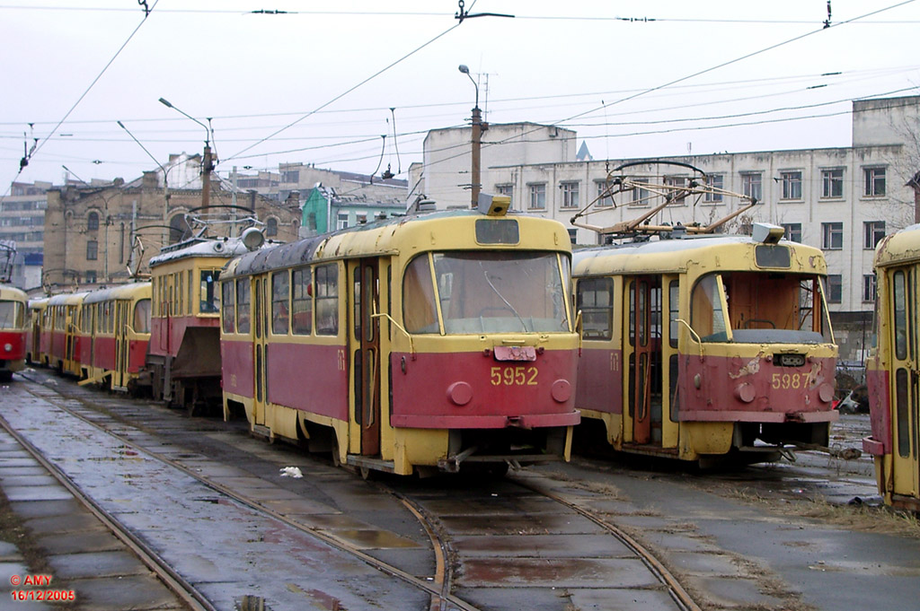 Kijev, Tatra T3SU — 5952; Kijev — Tramway depots: Lukianivske