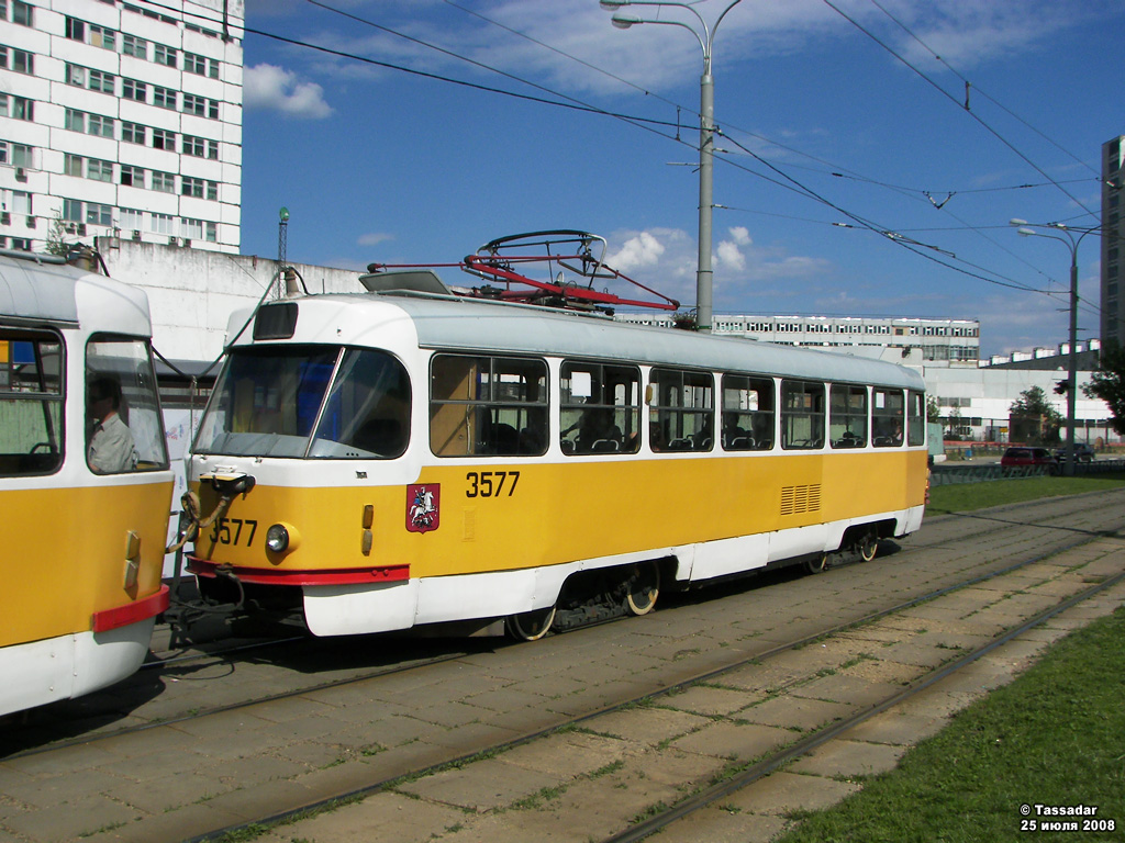 Москва, Tatra T3SU № 3577