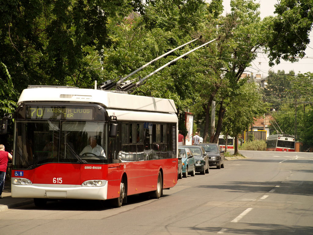Budapešta, Solaris Trollino II 12 Ganz-Škoda B № 615