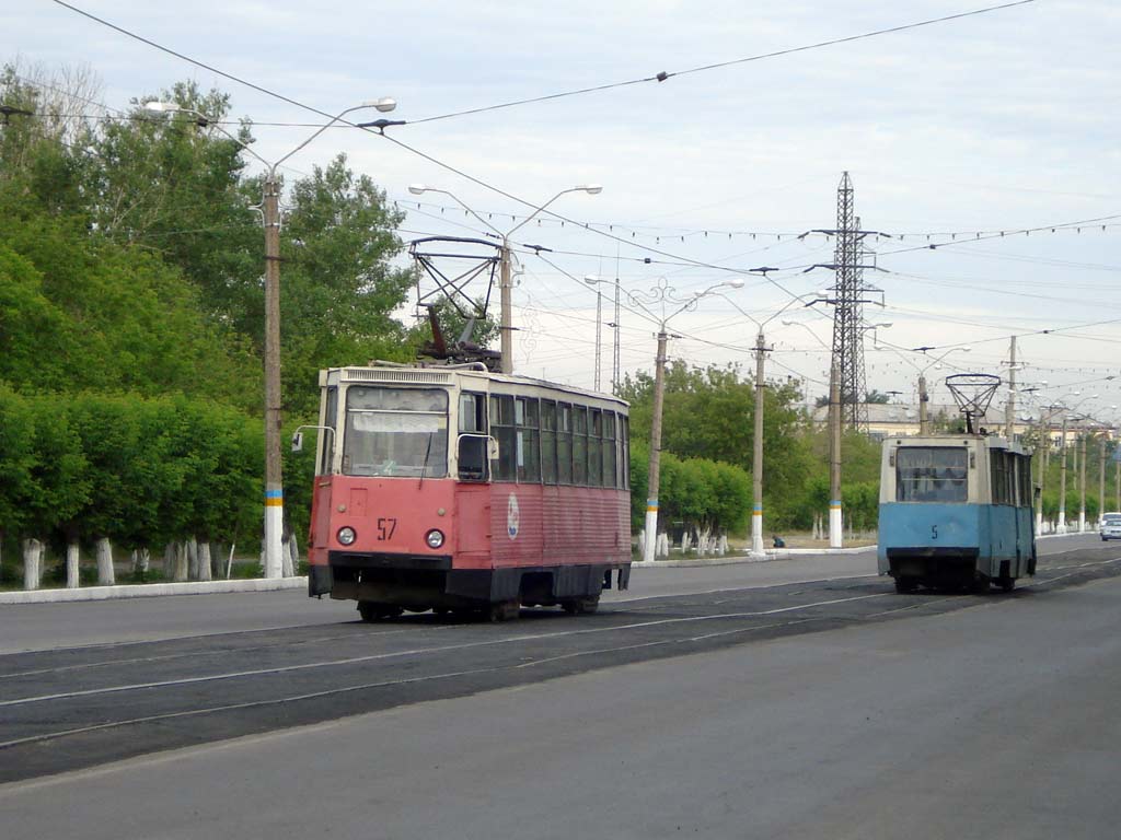 Temirtau, 71-605 (KTM-5M3) № 57; Temirtau, 71-605 (KTM-5M3) № 5