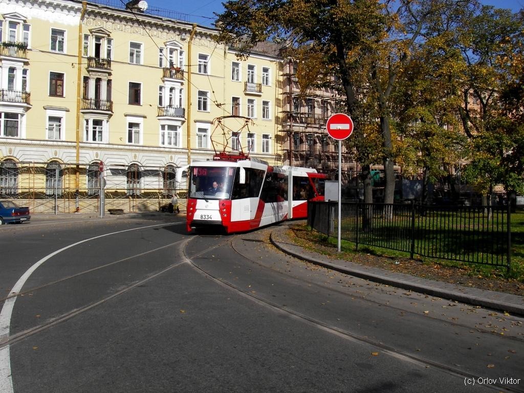 Pietari, 71-152 (LVS-2005) # 8334; Pietari — Parade of the 100th birthday of St. Petersburg tram