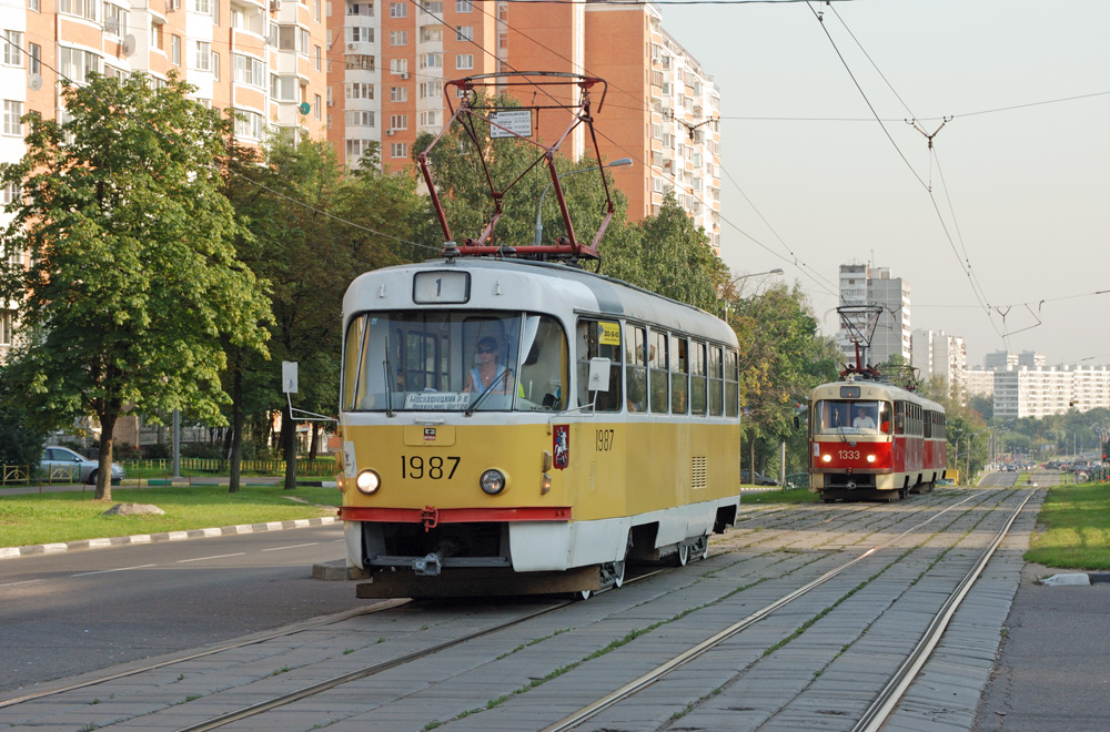 Москва, Tatra T3SU № 1987