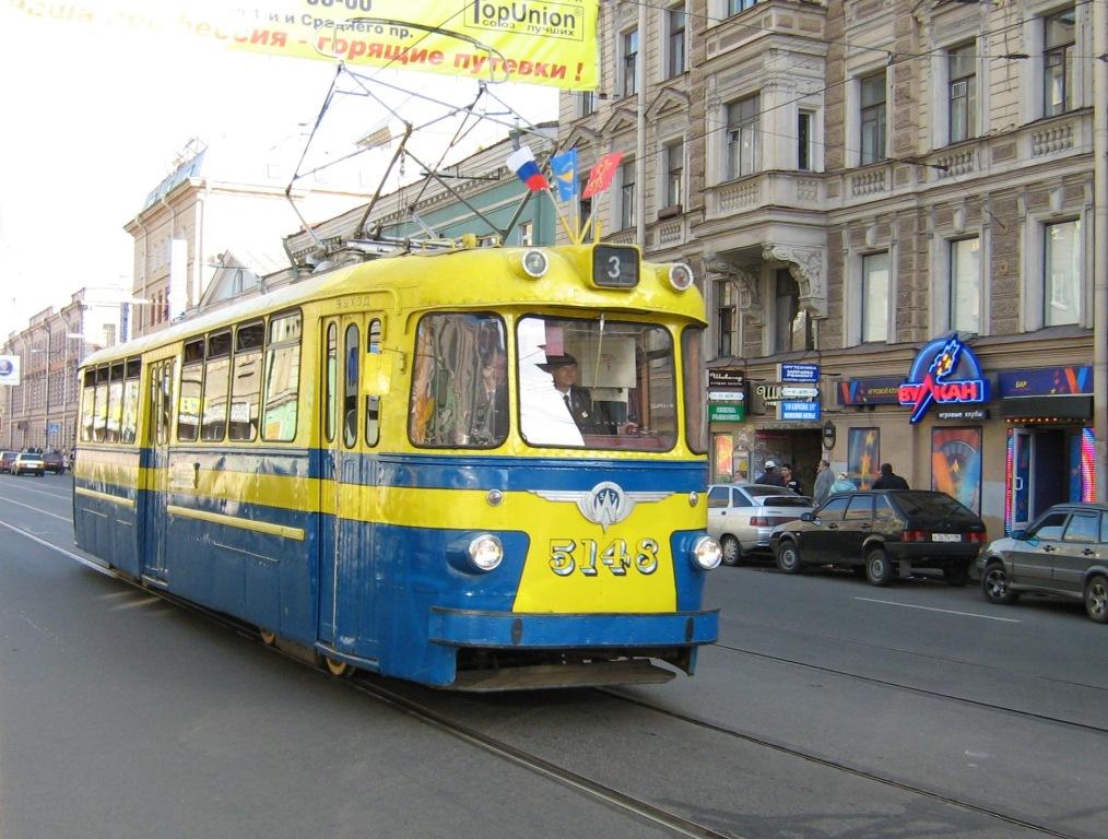 Sankt-Peterburg, LM-57 № 5148; Sankt-Peterburg — Parade of the 100th birthday of St. Petersburg tram