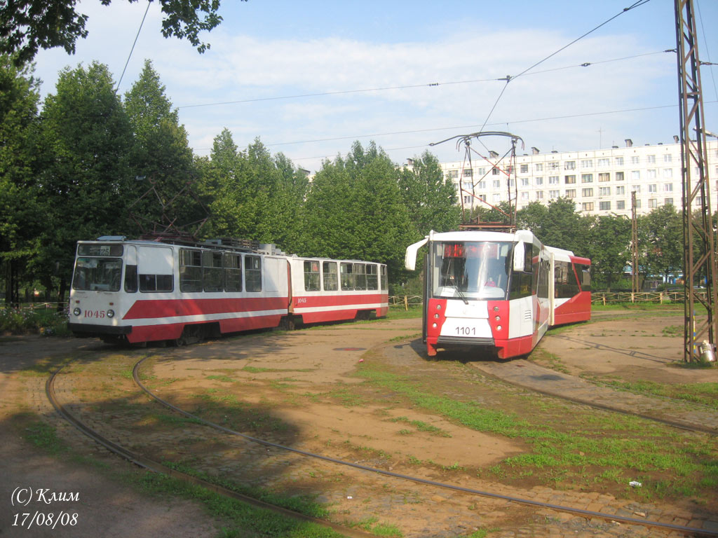 Санкт-Петербург, ЛВС-86К № 1045; Санкт-Петербург, 71-152 (ЛВС-2005) № 1101