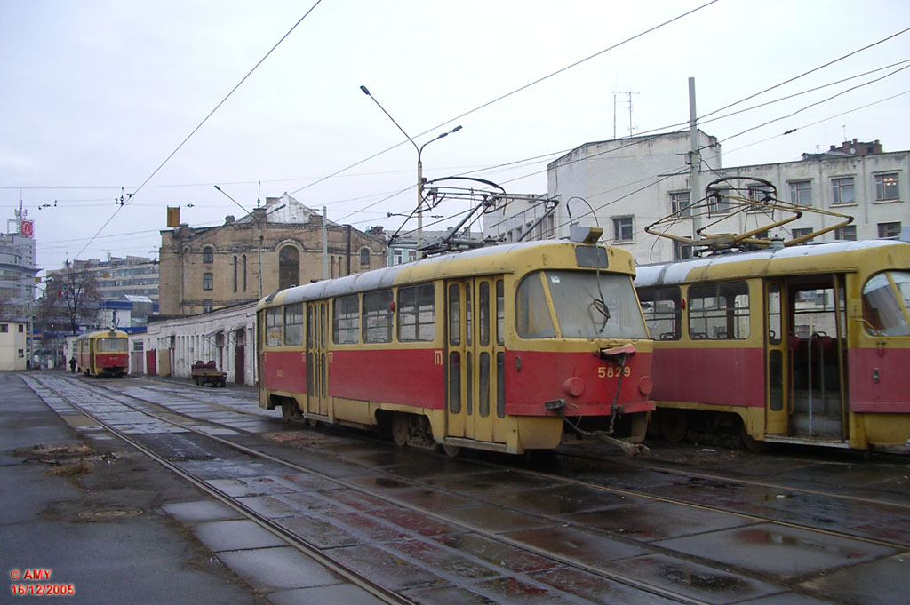Киев, Tatra T3SU № 5829; Киев — Трамвайные депо: Лукьяновское