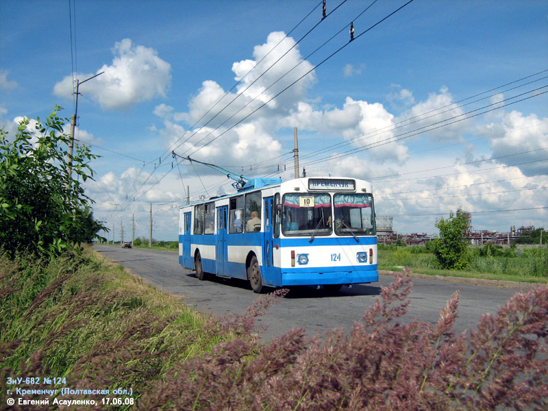 Кременчуг, ЗиУ-682В [В00] № 124; Кременчуг — Закрытая линия на БВК