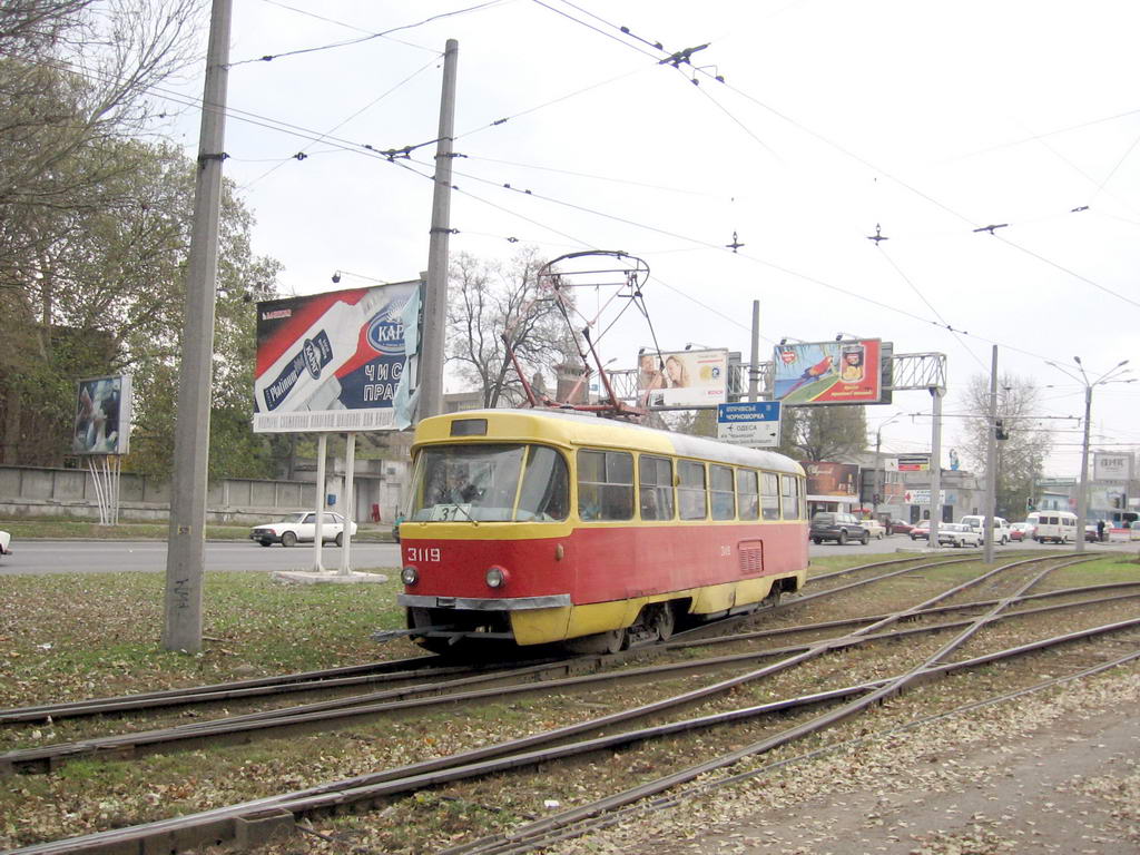 Одесса, Tatra T3SU (двухдверная) № 3119