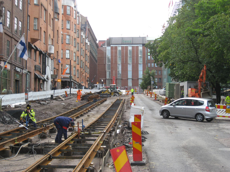 Helsinkis — Track construction works