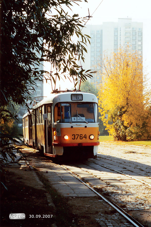 Москва, Tatra T3SU № 3764