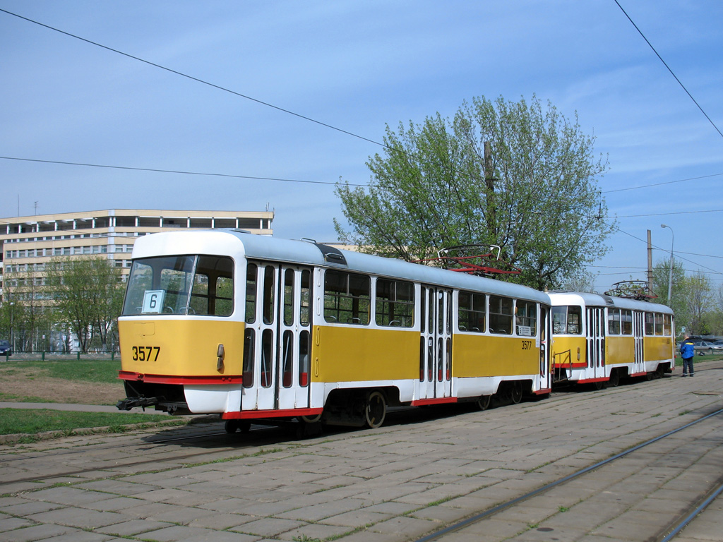 Москва, Tatra T3SU № 3577