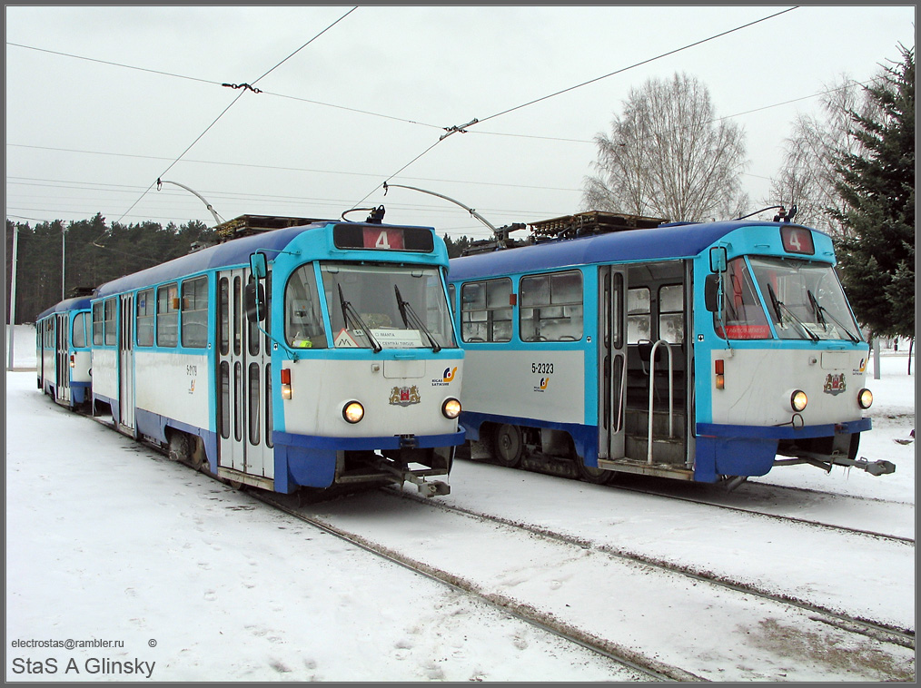 Рига, Tatra T3A № 5-2179; Рига, Tatra T3A № 5-2323