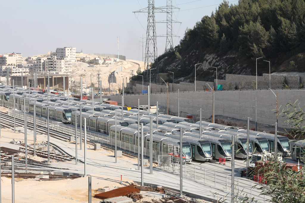 Jeruzalém — Construction of the Red Line; Jeruzalém — Tramway — Miscellaneous photos