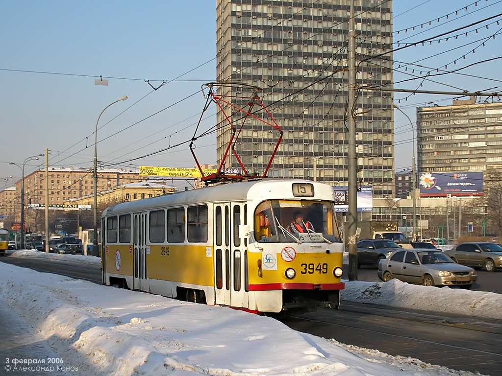 Москва, Tatra T3SU № 3949