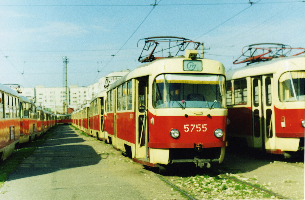 Volgograd, Tatra T3SU # 5755; Volgograd, Tatra T3SU # 5756; Volgograd — Depots: [5] Tram depot # 5