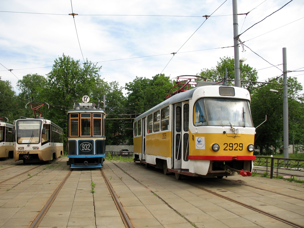 Москва, 71-619К № 2036; Москва, БФ № 932; Москва, Tatra T3SU № 2929