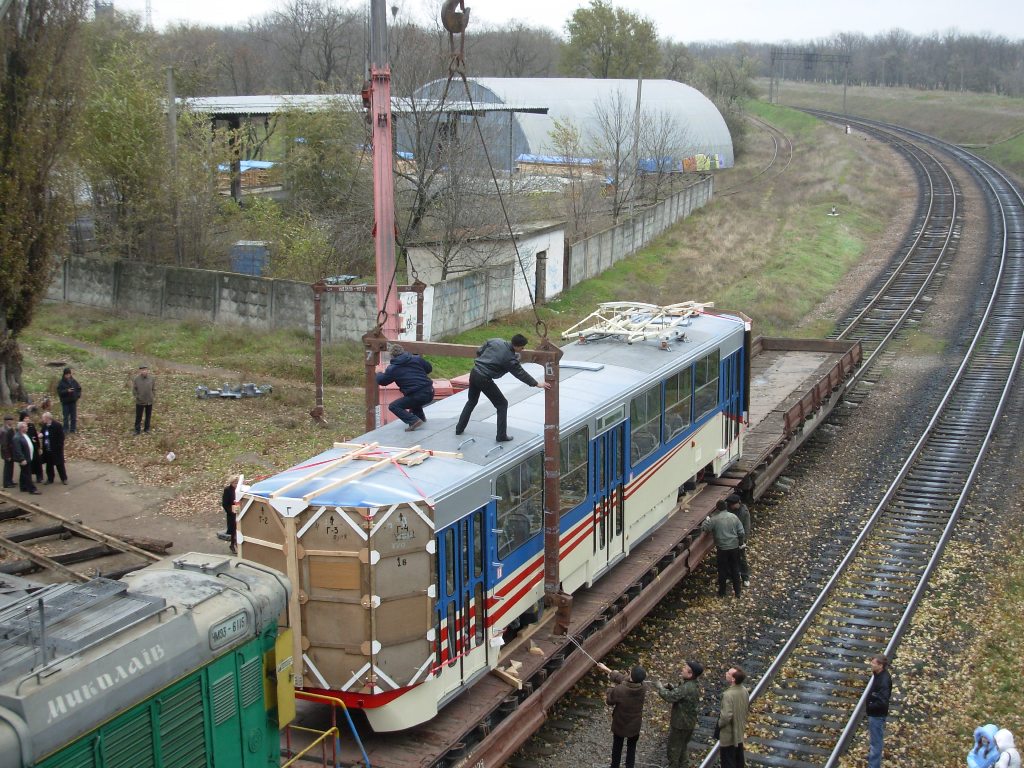 Мікалаеў — 2008.11.22 — получение трамвая К1 № 1107