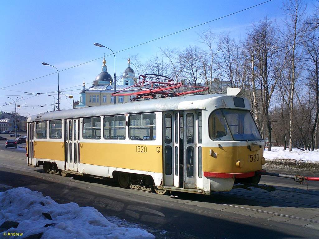 Москва, Tatra T3SU № 1520