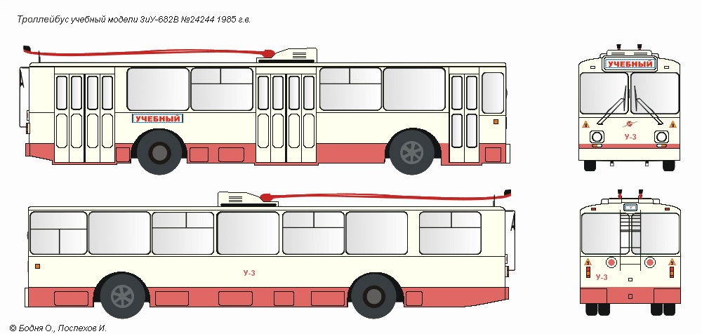 Йошкар-Ола, ЗиУ-682В № У-3; Йошкар-Ола — Схемы окраски троллейбусов