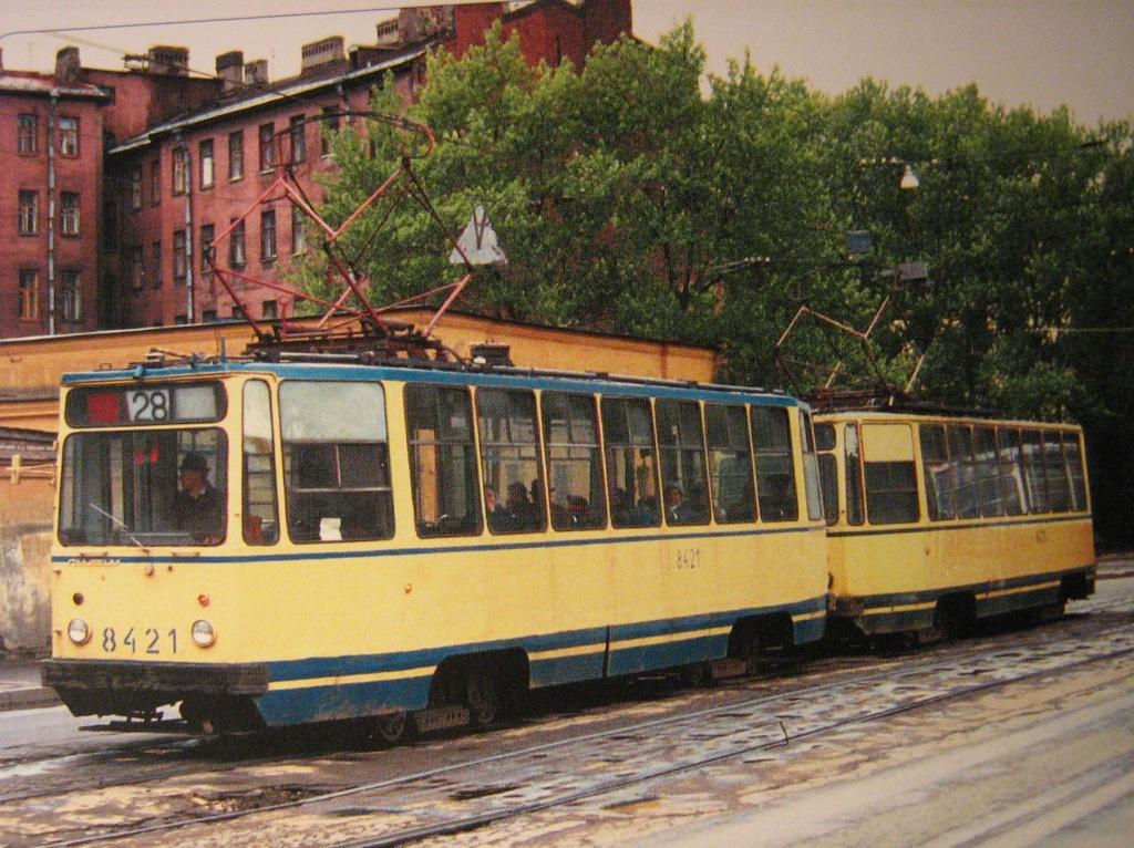 Санкт-Петербург, ЛМ-68М № 8421; Санкт-Петербург — Исторические фотографии трамвайных вагонов