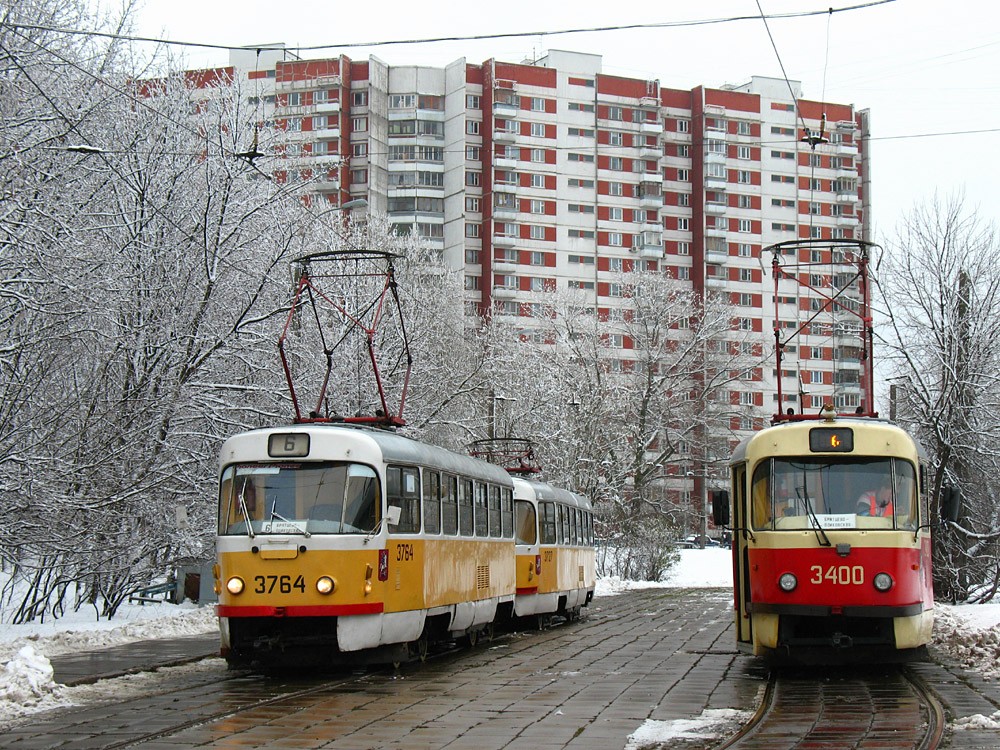 Москва, Tatra T3SU № 3764; Москва, МТТЧ № 3400