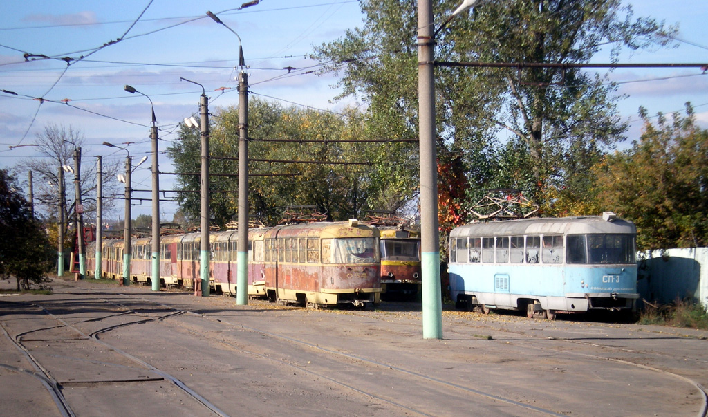 Oryol, Tatra T3SU nr. 054; Oryol, Tatra T3SU nr. СП-3; Oryol — Tram cars in storage; Oryol — Tram depot named by Y. Vitas