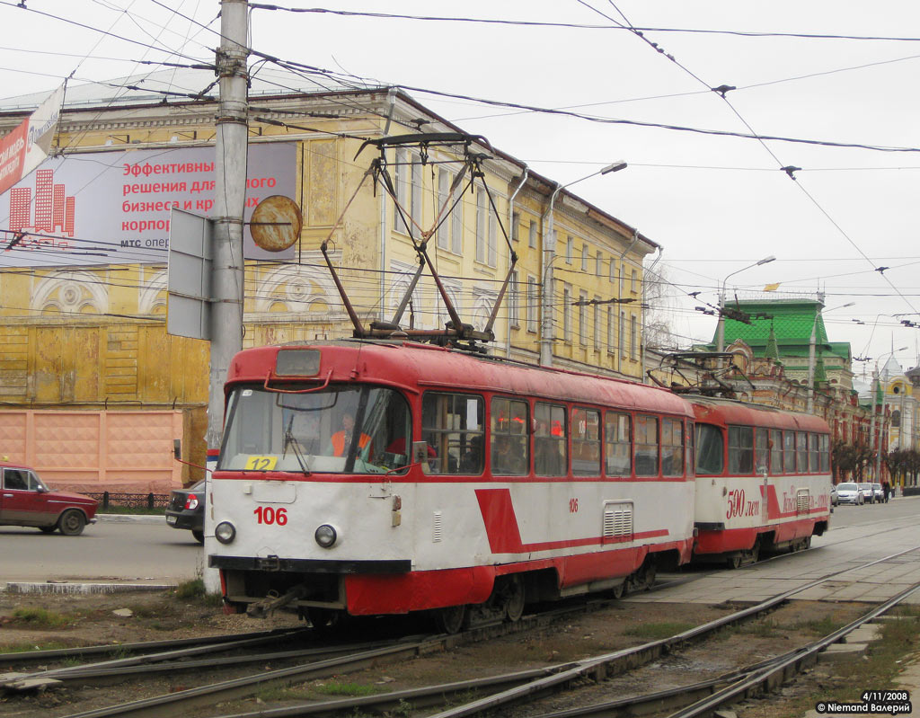 Тула, Tatra T3SU (двухдверная) № 106