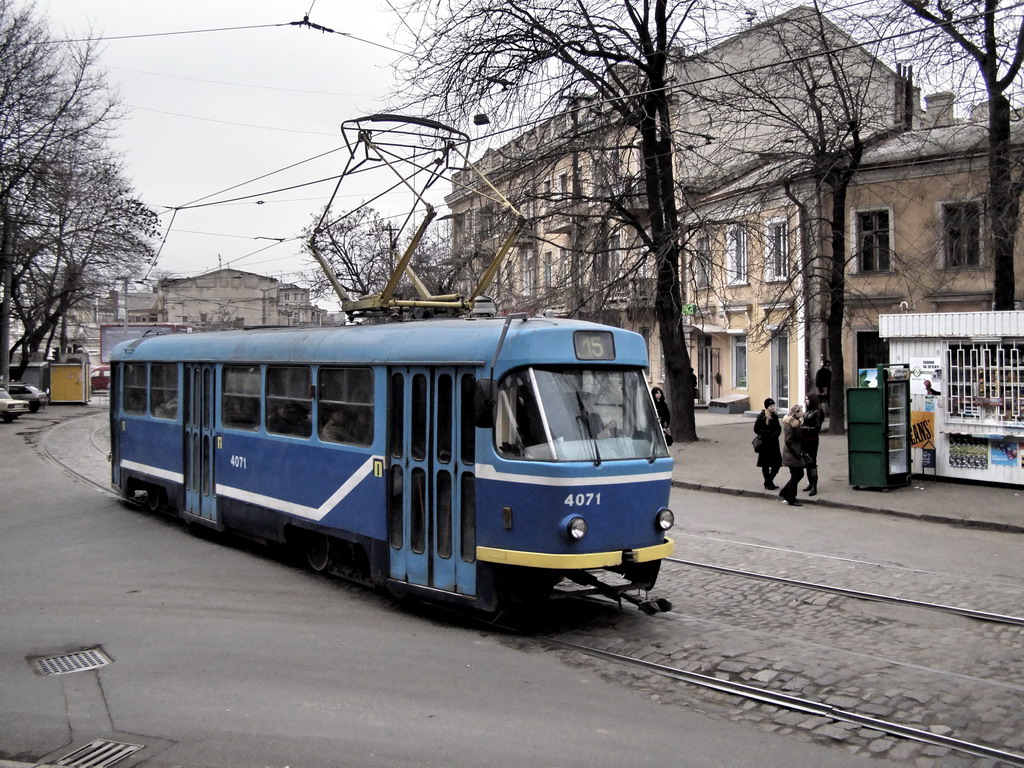 Odesa, Tatra T3R.P # 4071; Odesa — Tramway Lines: Center to Slobidka