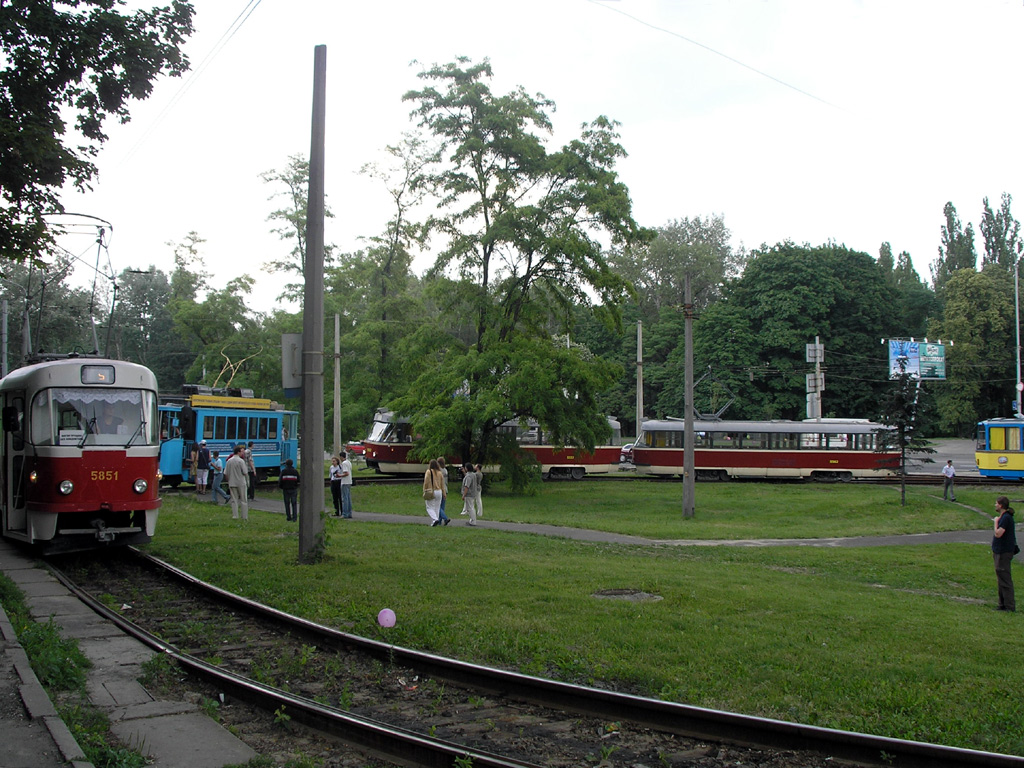 Kiev — Presentation of the trams that were repaired by amateurs of transport to the press on 17th of June, 2011; Kiev — Terminus stations