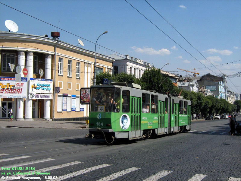 Винница, Tatra KT4SU № 184