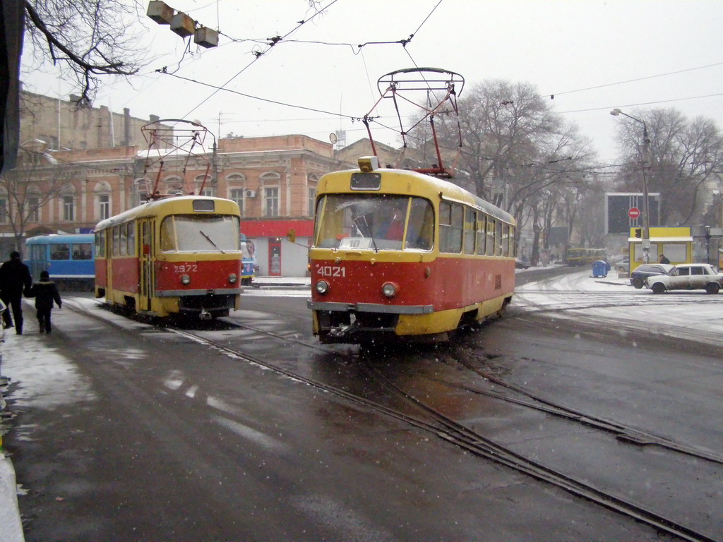 Oděsa, Tatra T3SU č. 2972; Oděsa, Tatra T3SU č. 4021