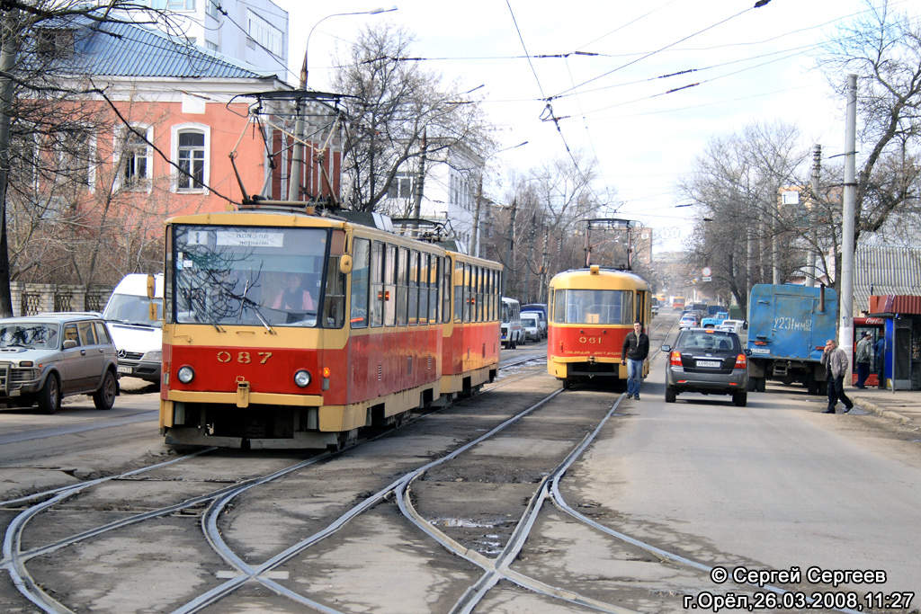 Орёл, Tatra T6B5SU № 087; Орёл, Tatra T3SU № 061