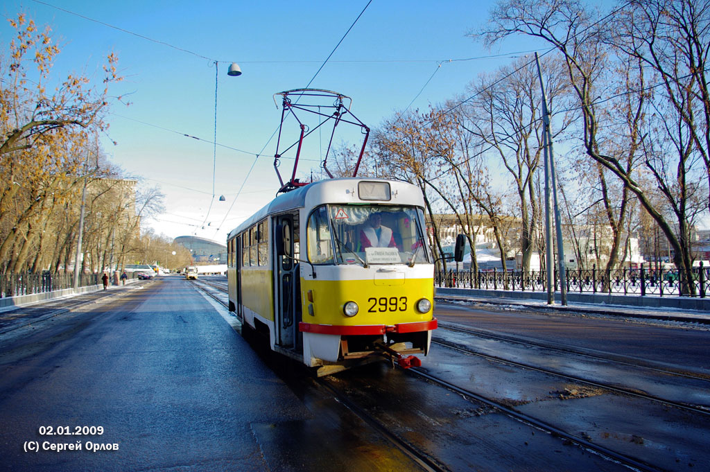 Москва, Tatra T3SU № 2993