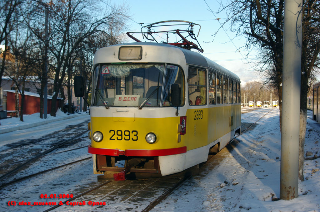 Moscow, Tatra T3SU № 2993