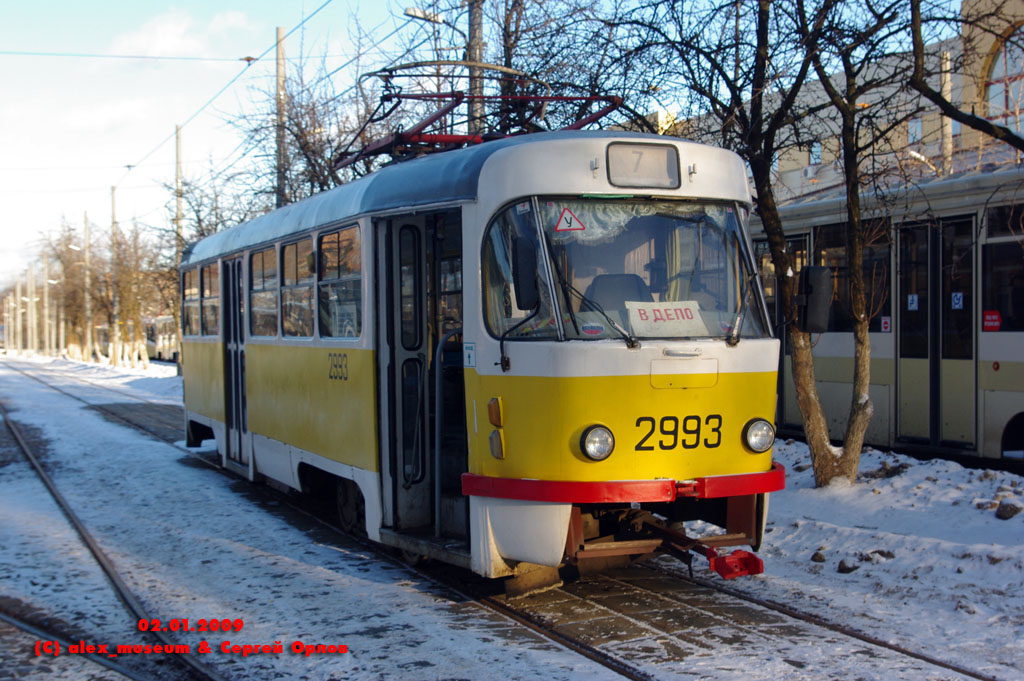 Moskva, Tatra T3SU № 2993