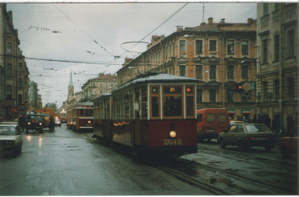 Saint-Petersburg, MS-4 # 2642; Saint-Petersburg — Parade of the 90th birthday of St. Petersburg tram