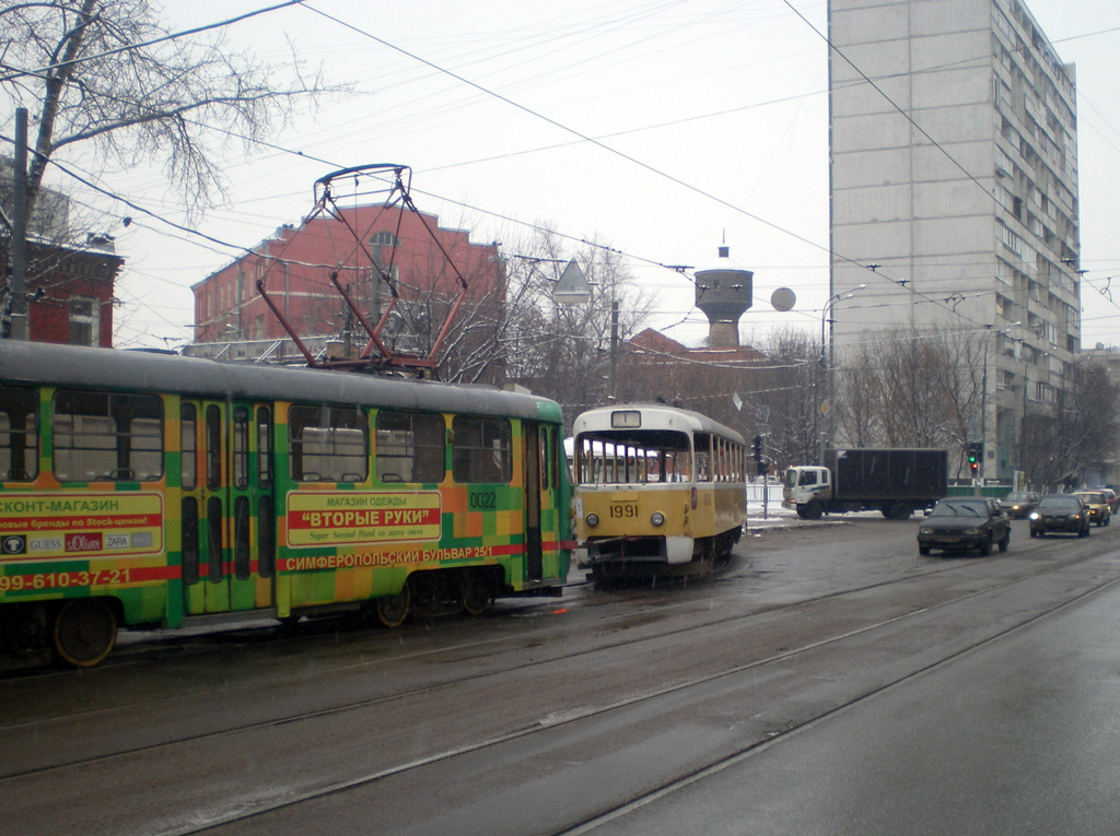 Moskva, Tatra T3SU č. 0022; Moskva, Tatra T3SU č. 1991