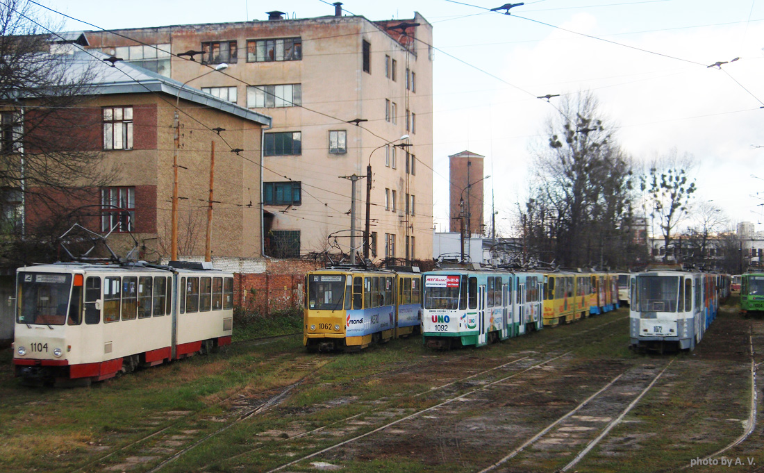 Lviv, Tatra KT4SU # 1104; Lviv, Tatra KT4SU # 1062; Lviv, Tatra KT4SU # 1092; Lviv, Tatra KT4SU # 1072