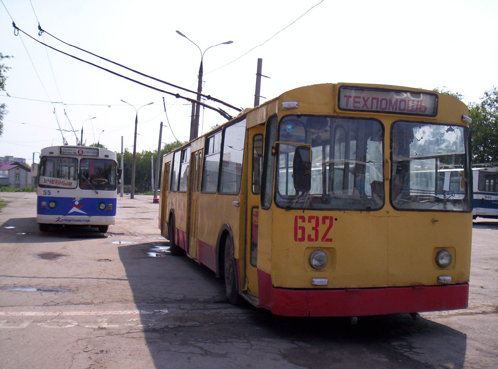 Samara, ZiU-682G [G00] # 55; Samara, ZiU-682V # 632; Samara — Trolleybus depot # 2