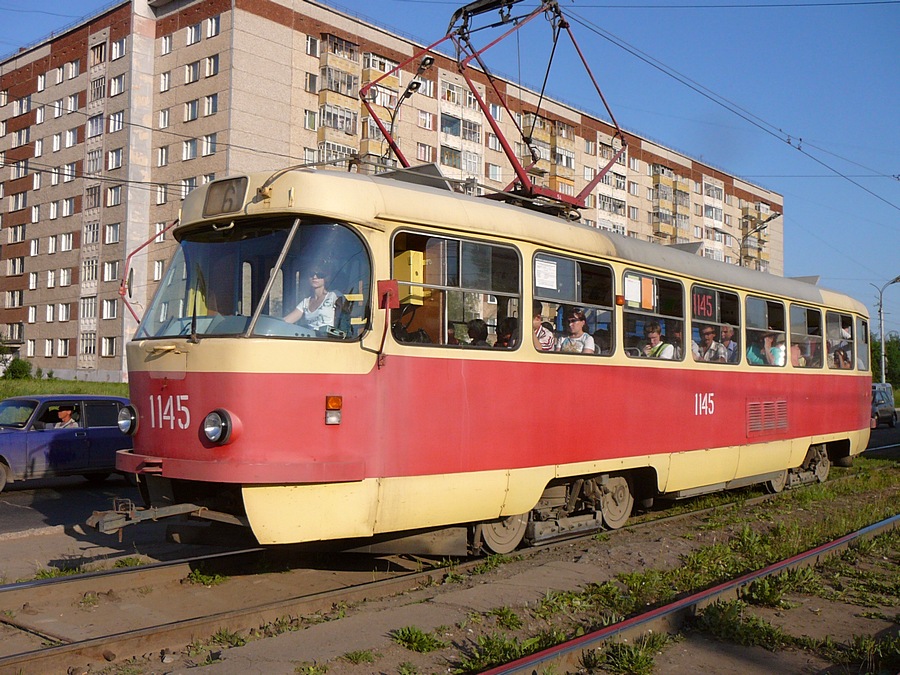 Ижевск, Tatra T3SU (двухдверная) № 1145