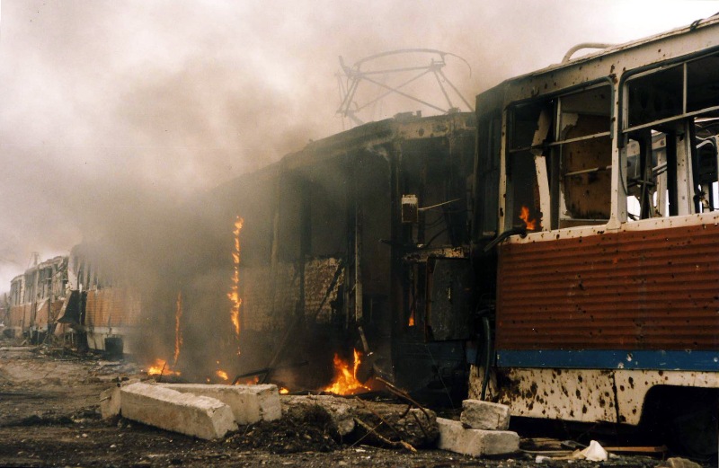 Грозный — Последствия боёв на территории Трамвайного парка № 1 (19-30.01.1995)