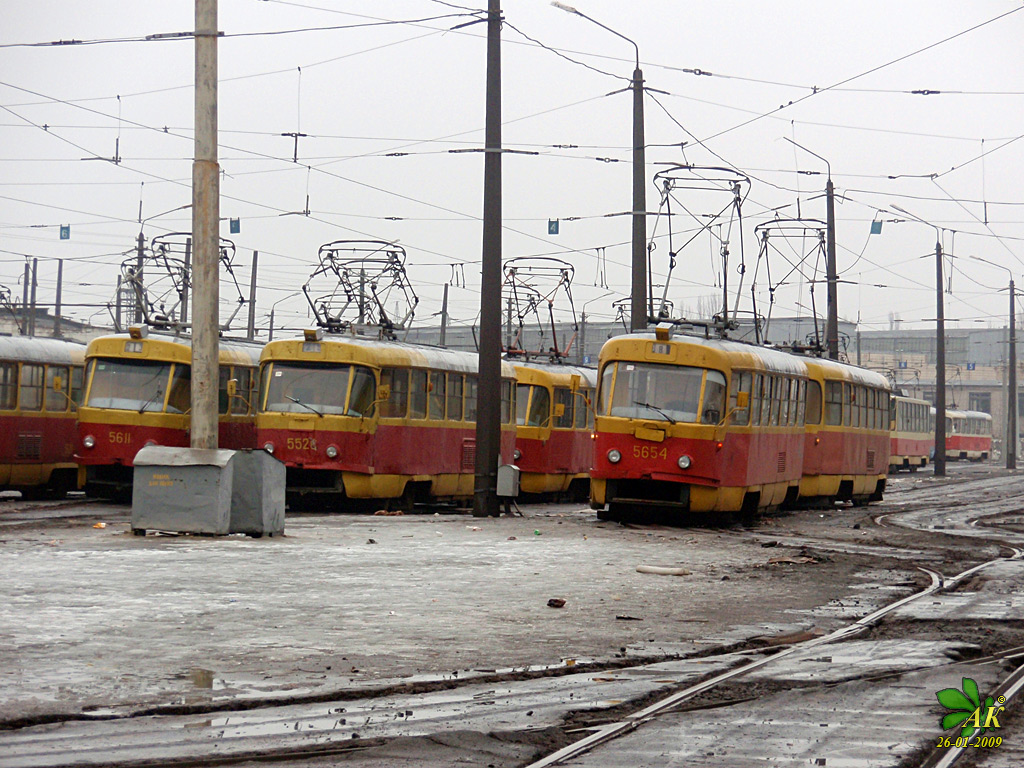 Kiev, Tatra T3SU N°. 5654; Kiev — Tramway depots: Darnytske