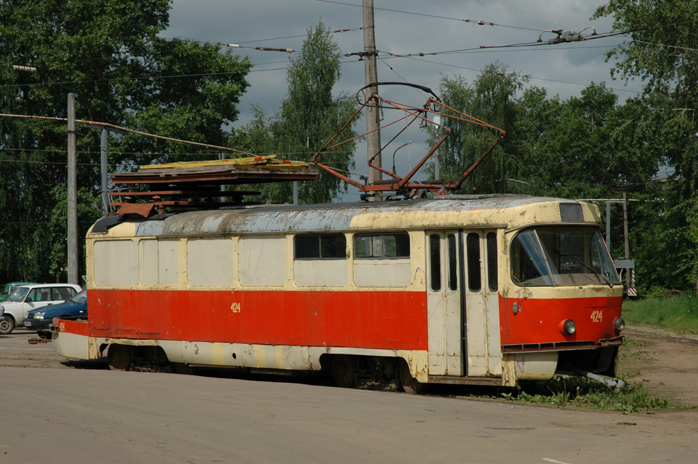 Tver, Tatra T3SU (2-door) № 424; Tver — Service streetcars and special vehicles
