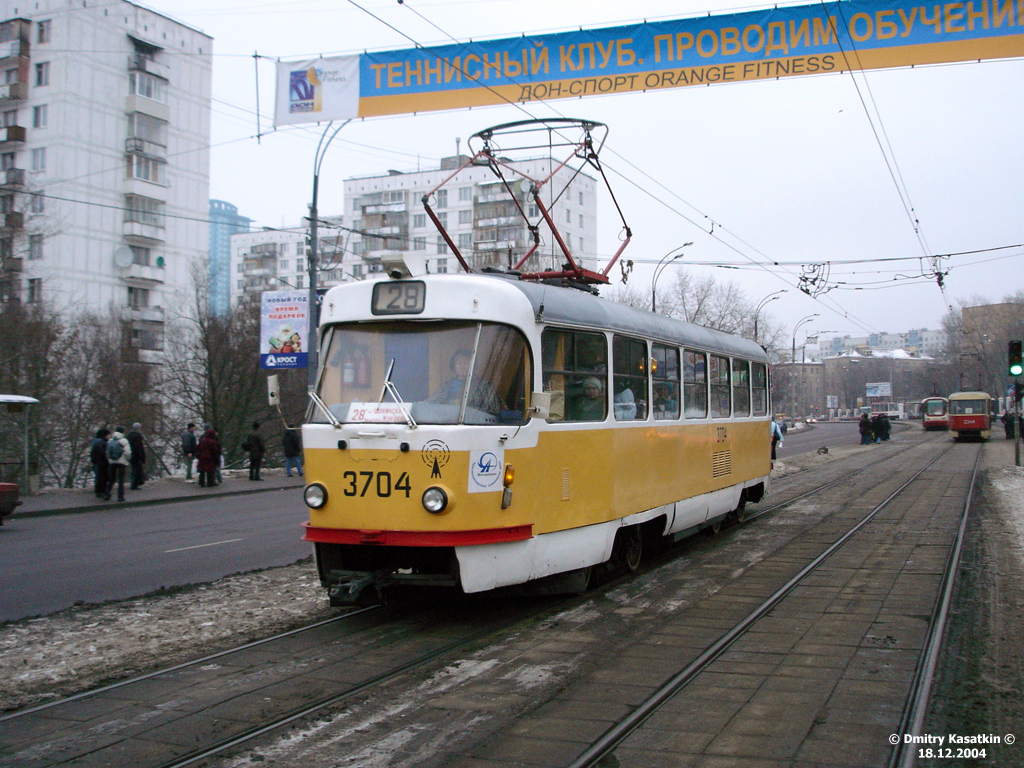 Москва, Tatra T3SU № 3704